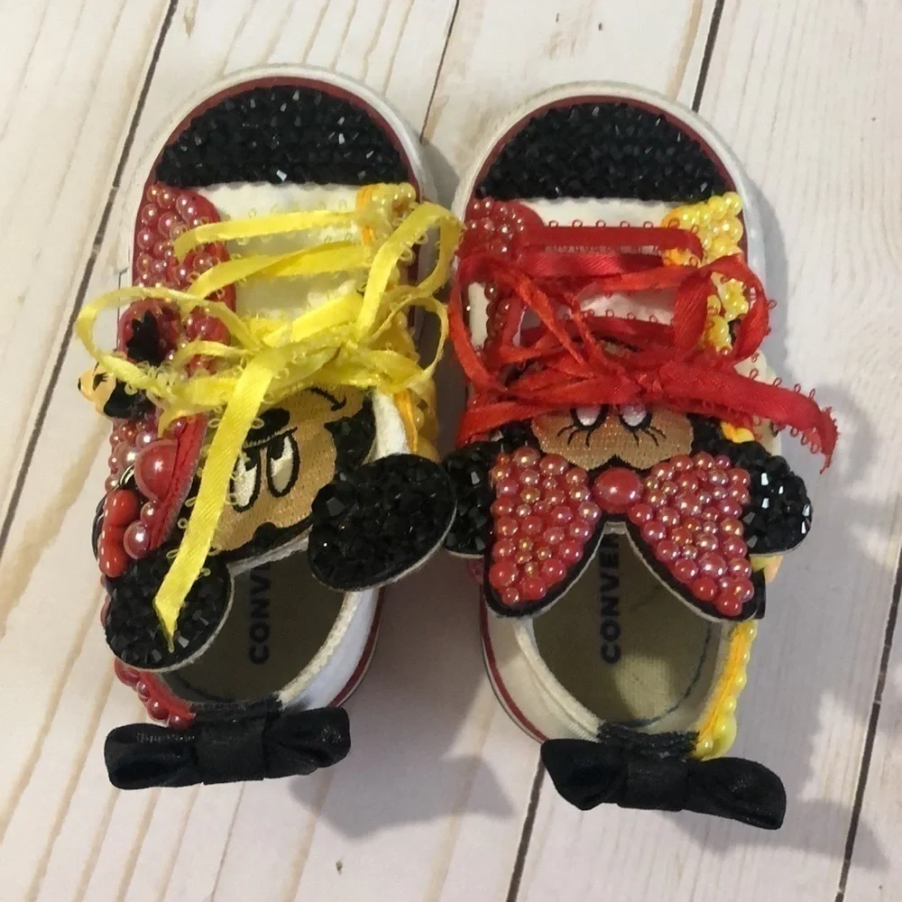 Mickey Mouse customized converse sneakers size 4